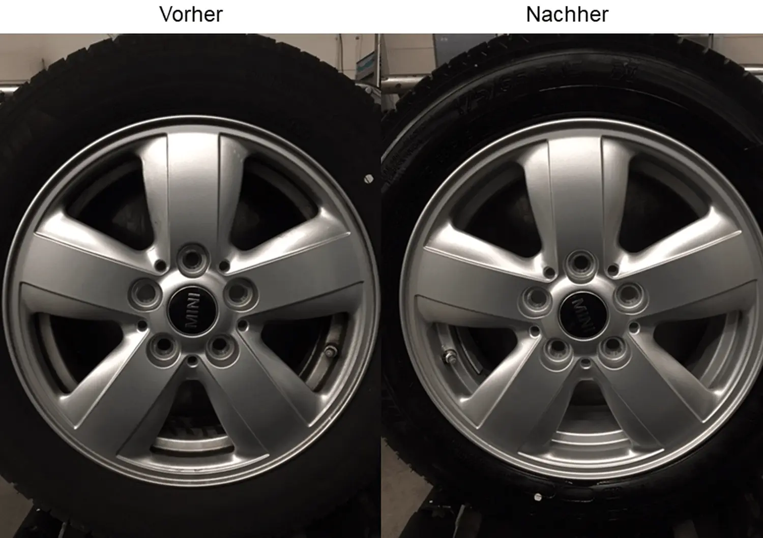 Vorher-Nachher-Räder der RD-Räderlogistik GmbH